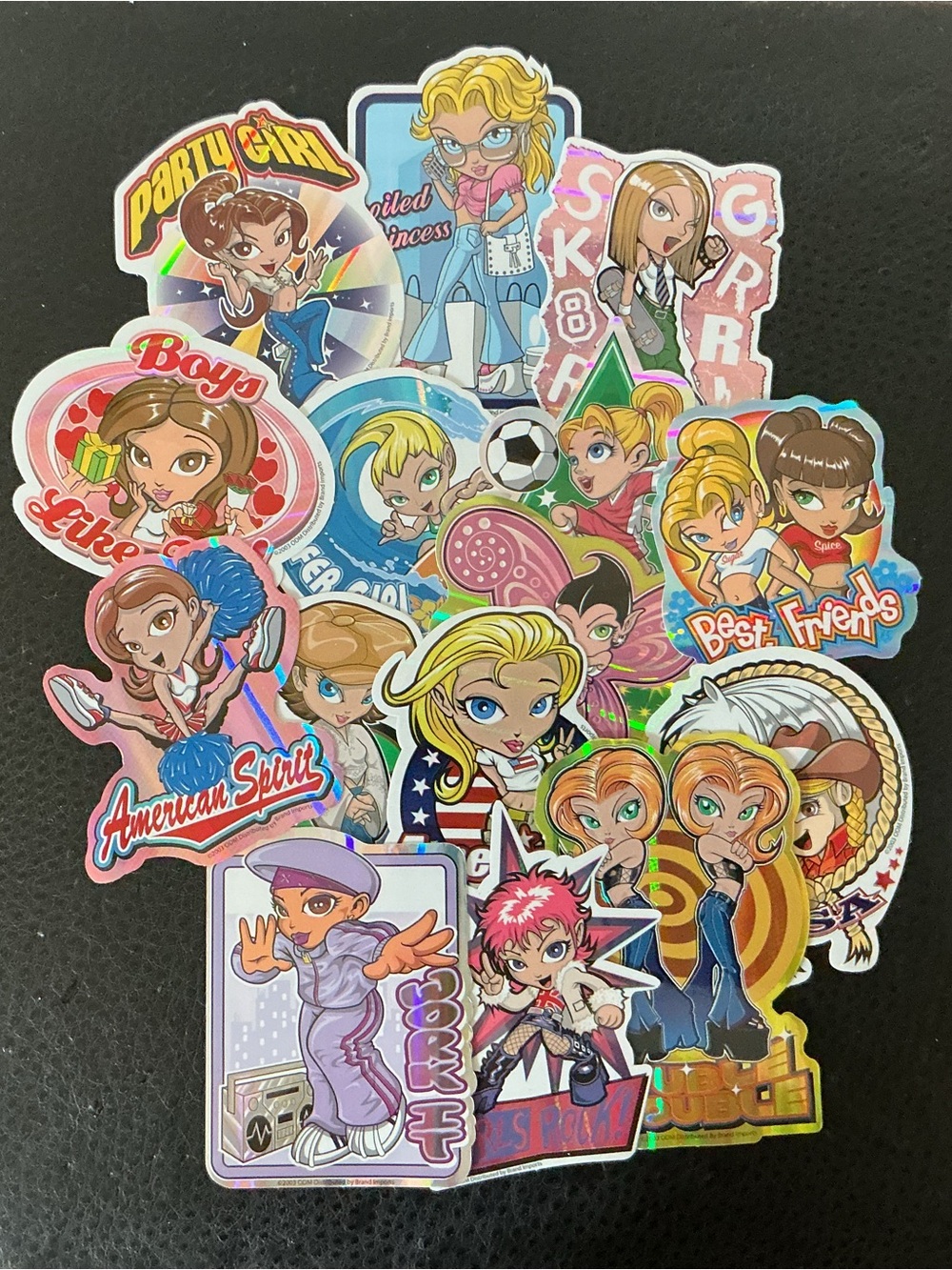 Vintage Early 2000s Y2K Holographic Stickers Lot Retro Collectible Vending Mach
